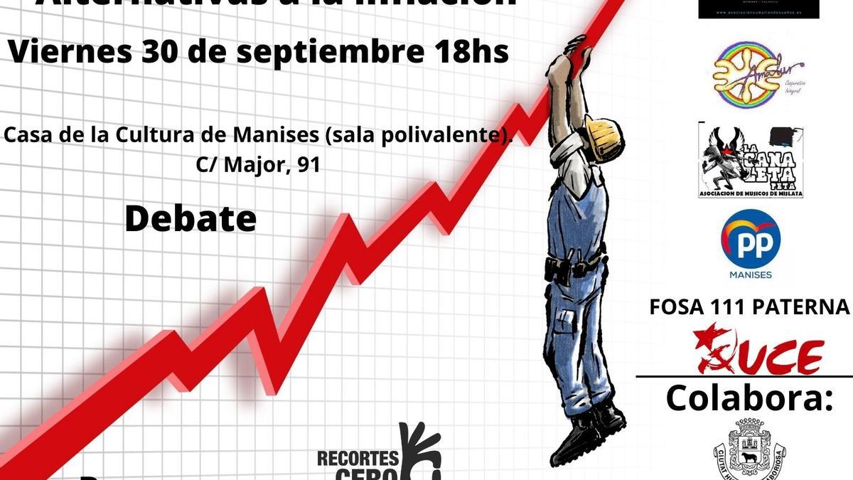 Debate en Manises sobre la inflación este viernes.