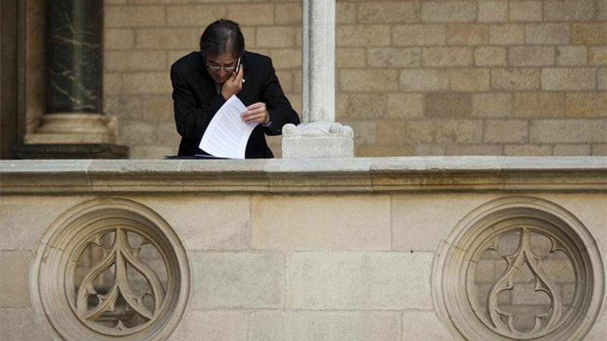 Ausàs, en el Palau de la Generalitat, en su etapa de 'conseller'