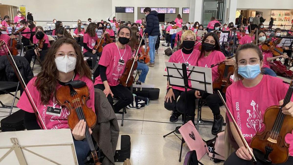 L’alumnat de violí i violoncel de l’Escola Municipal de Música de Sant Vicenç participa en la «Fiddle» de Barcelona | AJ. SANT VICENÇ DE CASTELLET