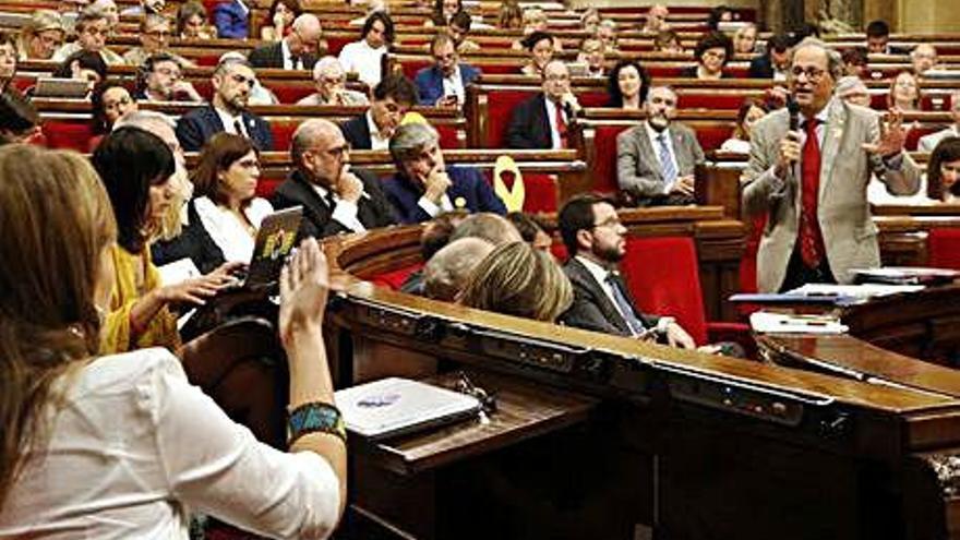 El president de la Generalitat, Quim Torra, al Parlament