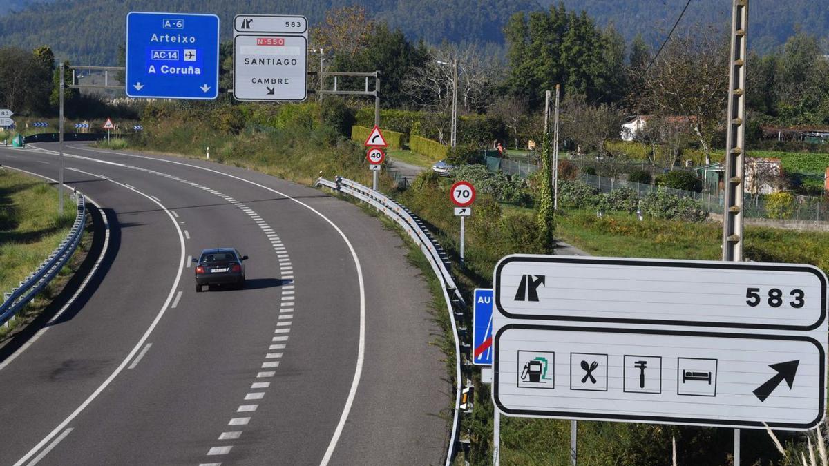 La autovía A-6, que enlaza A Coruña con Lugo y sigue hasta Madrid. |   // VÍCTOR ECHAVE