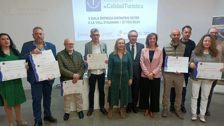 Reconocen la calidad de trece empresas de hostelería y alojamiento de la Vall d’Albaida