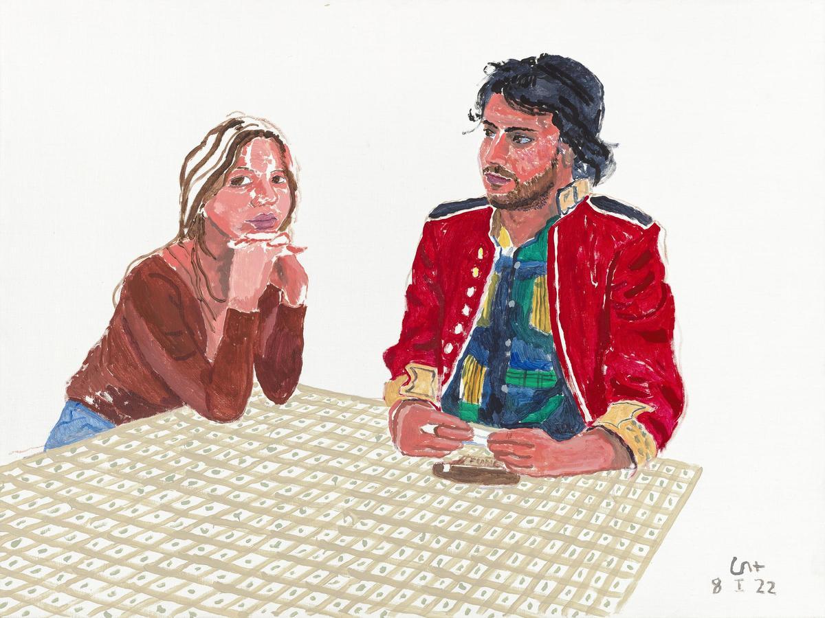 'Lucie-Lune Lambouley and Louis-Martin Lambouley, 8th January' (2022), obra de David Hockney 'Lucie-Lune Lambouley and Louis-Martin Lambouley, 8th January' (2022), obra de David Hockney