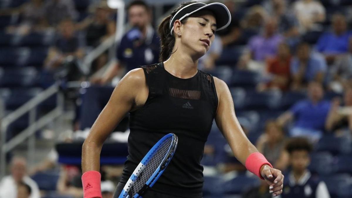 Muguruza se lamenta durante un encuentro