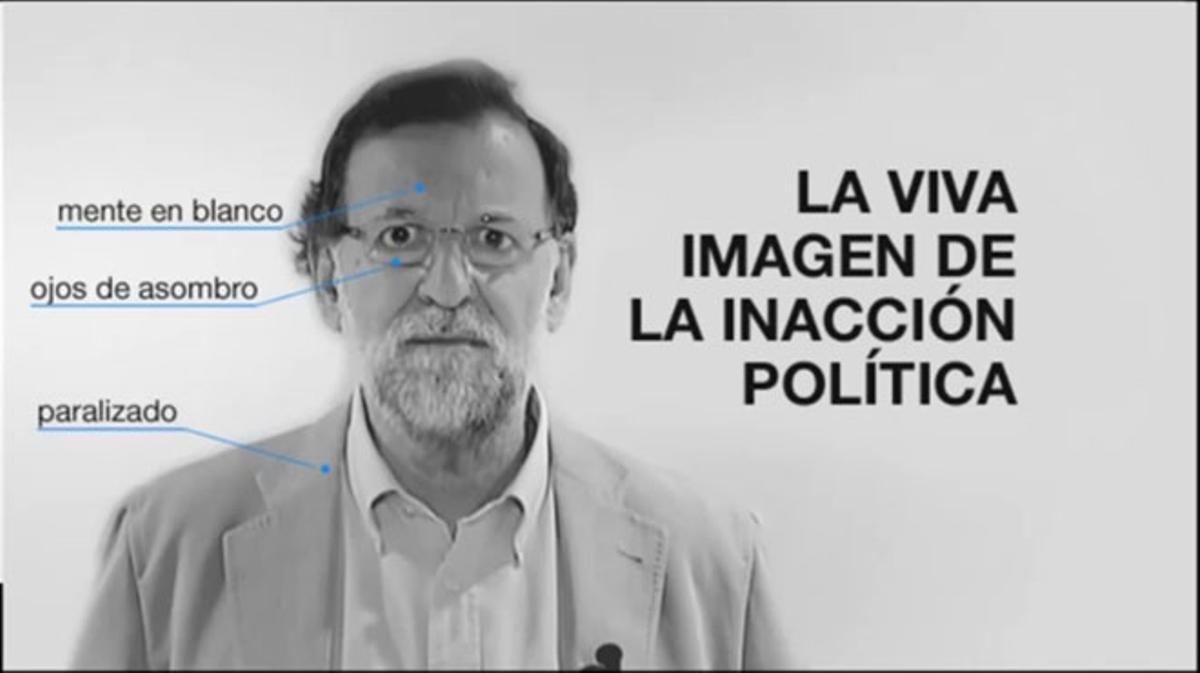 //rajoyoff , la viva imatge de la inacció política. Un vídeo del PSOE.