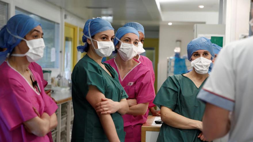 Personal sanitario en un hospital de Madrid.