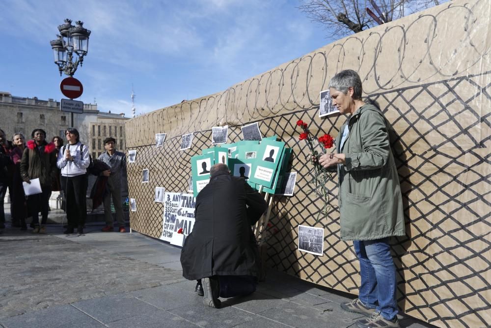 Acte en defensa els drets dels refugiats a Girona