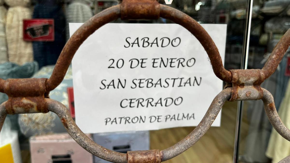 Uno de los comercios que han decidido no abrir este 20 de enero