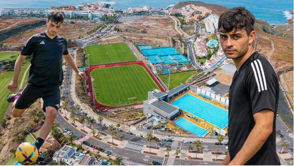 Pedri, entrenando en el Tenerife Top Training