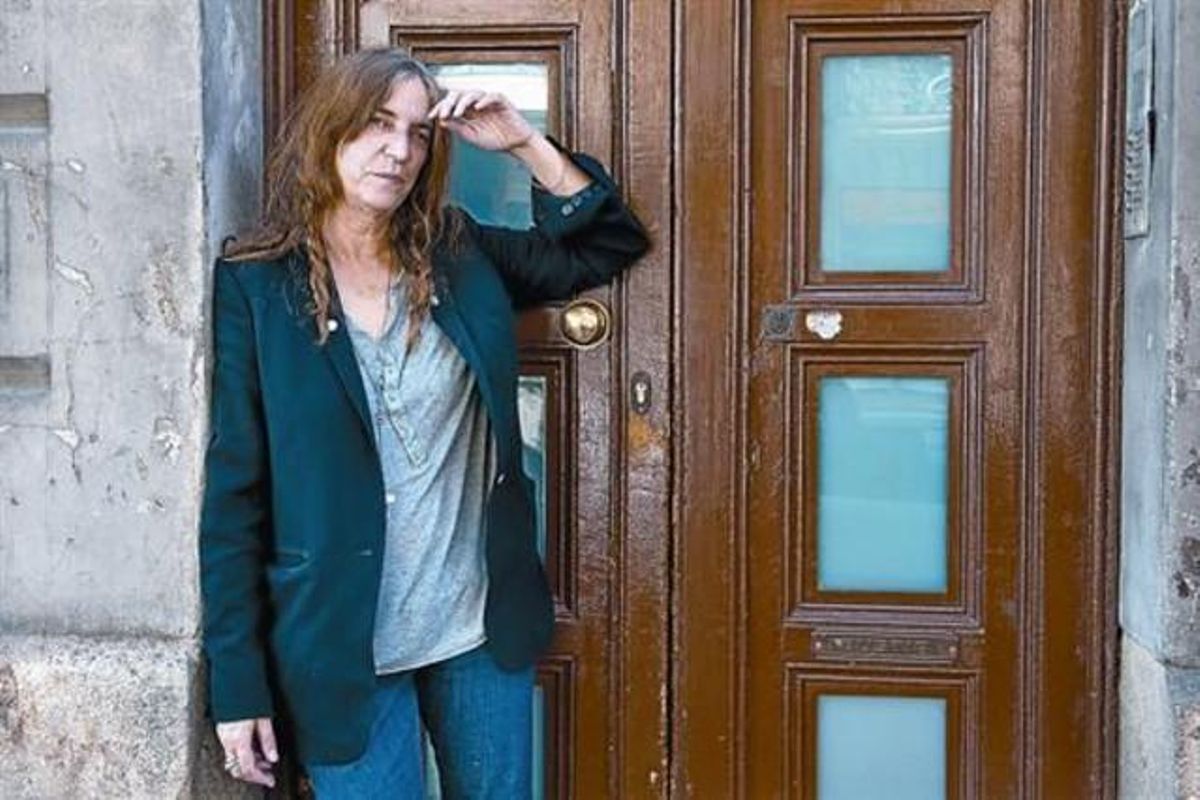 La cantant, compositora i activista Patti Smith, ahir a Barcelona.