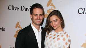 mroca34767775 model miranda kerr and evan spiegel at the 2016 clive davis 160721135328