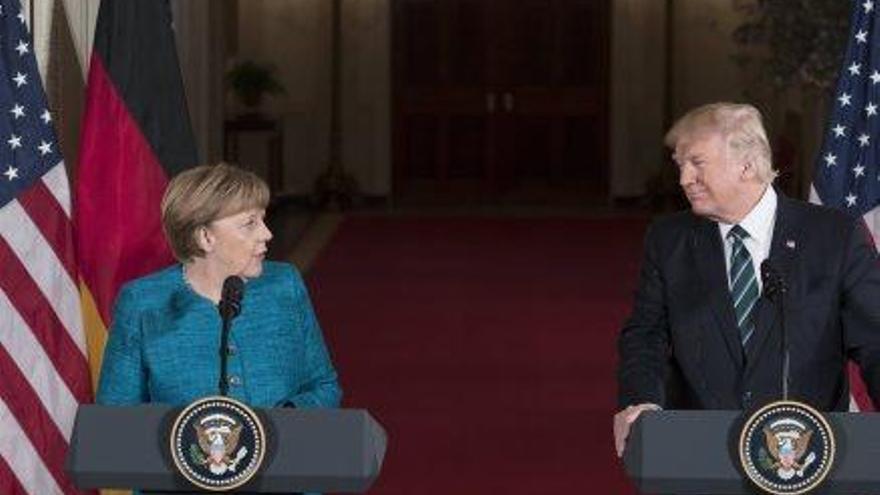 Merkel i Trump, en roda de premsa conjunta a la Casa Blanca