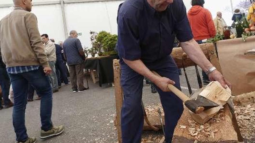 Un madreñero en las fiestas de San Isidro del año pasado.