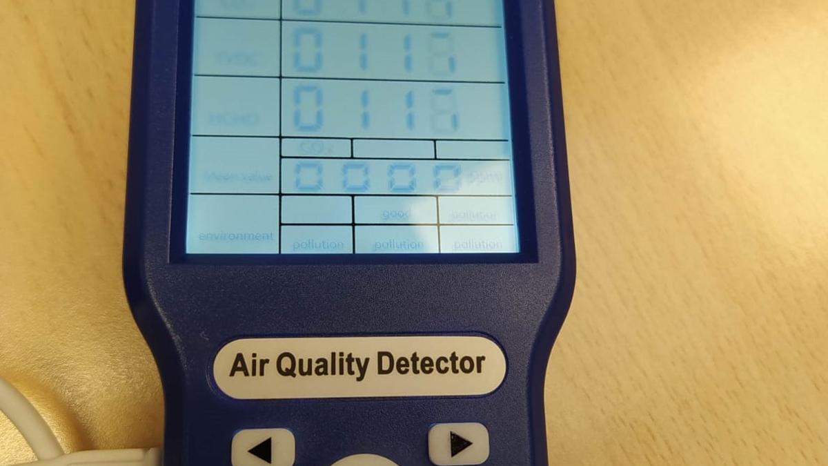 Uno de los dispositivos de medición de la calidad del aire