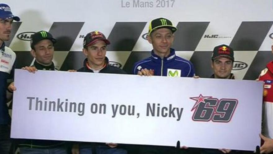 Los pilotos del Mundial de MotoGP, con Nicky Hayden