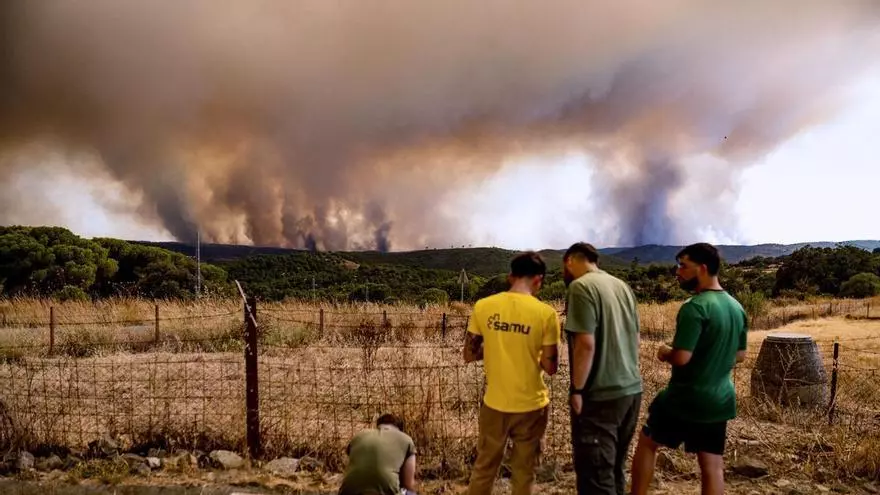 El incendio de Niebla en Huelva supera ya las 20.000 hectáreas de perímetro y es imposible de extinguir