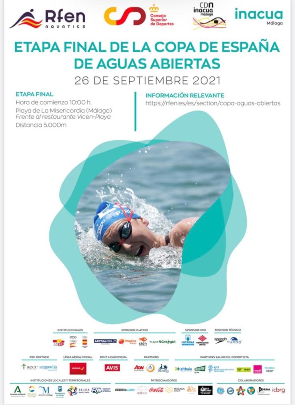 Cartel de la VI Copa de España de Natación de Aguas Abiertas.