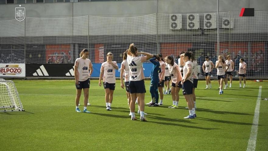 La selección española se prepara para el duelo con Inglaterra