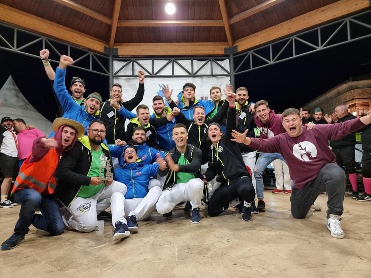 La charanga A banda de la banda, tras hacerse con el primer puesto en el festival nacional.