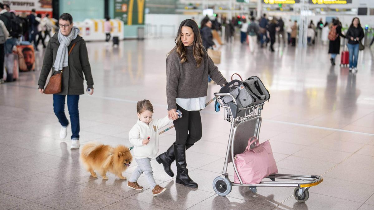 Ambiente en el aeropuerto de El Prat