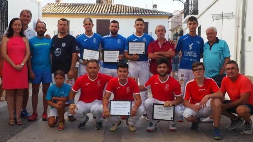 Homenaje a los jóvenes pelotaris de Alfara