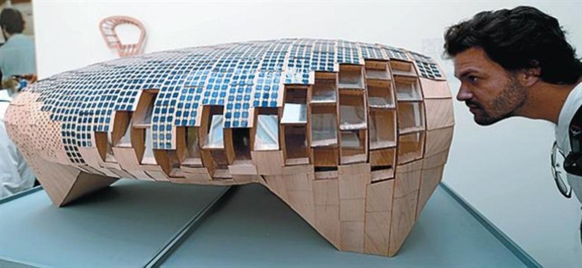 Maqueta de la ’FabLabHouse’, al pavelló espanyol. Maqueta de la ’FabLabHouse’, al pavelló espanyol.