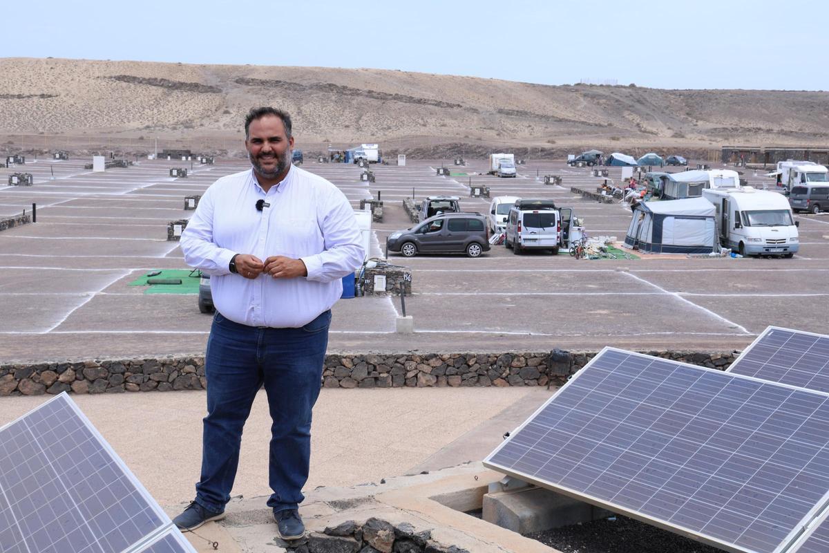 Samuel Martín, en el camping de Papagayo.
