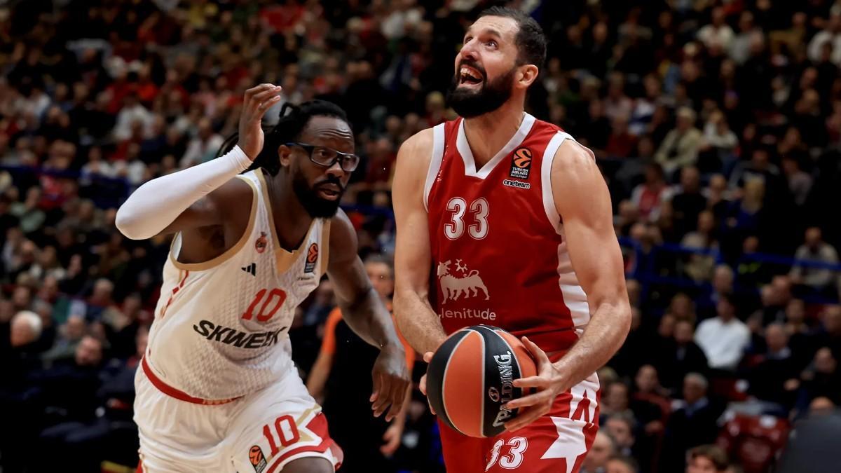 Nikola Mirotic firmó la quinta derrota de la temporada en Euroliga