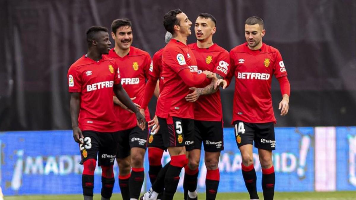 Los jugadores del Mallorca celebran un gol esta temporada