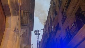 Incendio en la calle Tallers de Barcelona