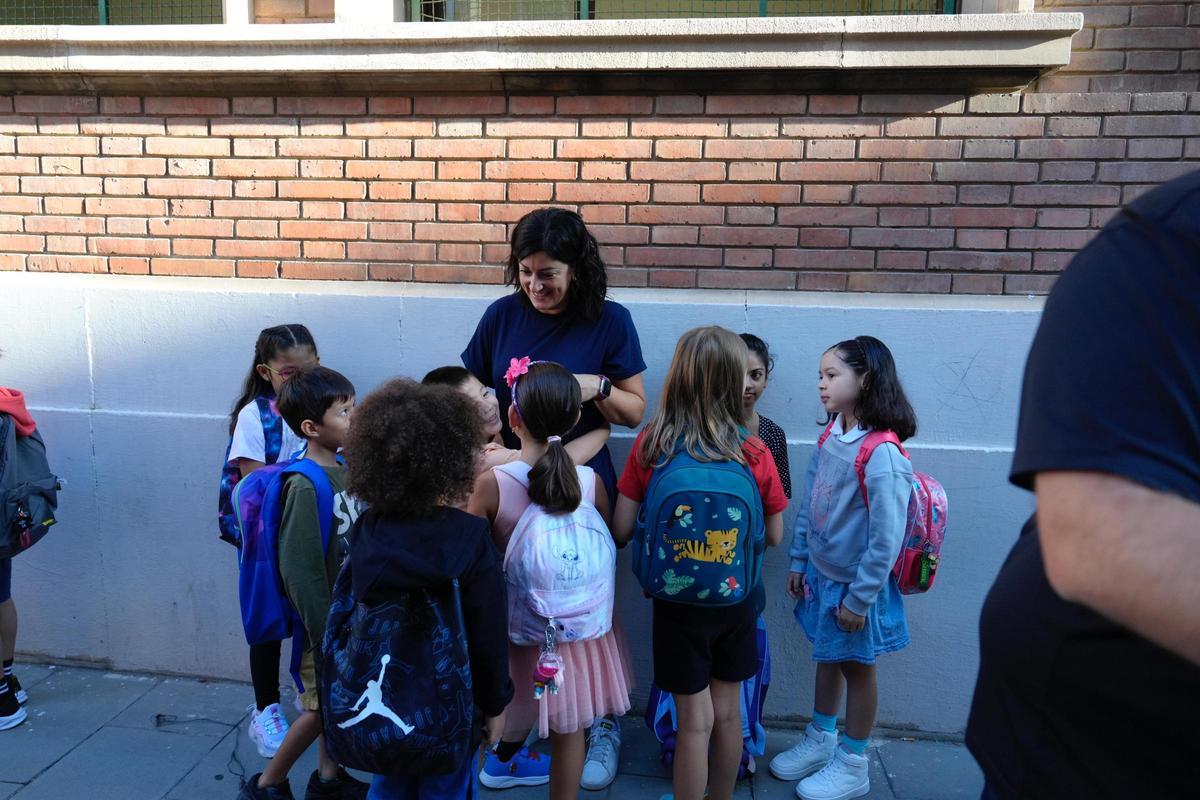 Vuelta al cole en la escuela Francesc Macià de Barcelona