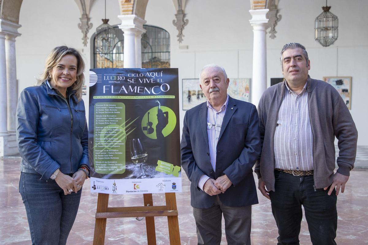 Presentación de la programación de 'Aquí se vive el flamenco' en Montilla, en la sede de la Diputación de Córdoba.