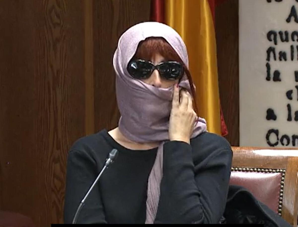 Patricia Uriz en la comparecencia en el Senado