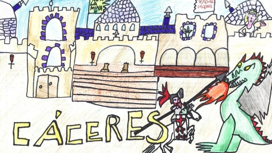 Dibujo ganador del concurso infantil de dibujo de San Jorge.