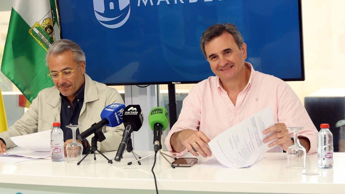 El concejal de Seguridad Ciudadana de Marbella, José Eduardo Díaz, durante el balance de la Feria 2026.
