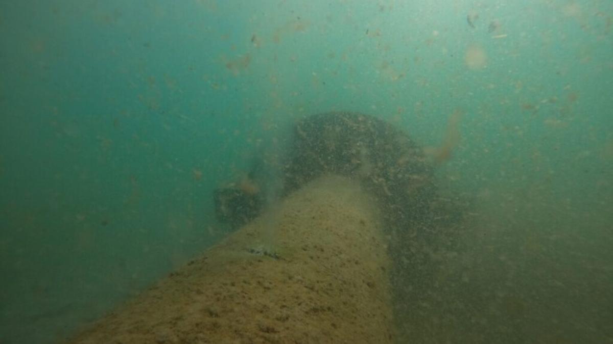 Rotura en el emisario submarino de La Manga