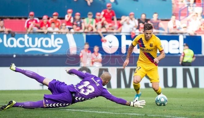 Las imágenes del partido entre  el Osasuna y el FC Barcelona correspondiente a la jornada 3 de LaLiga Santander disputado en el estadio El Sadar, Pamplona.