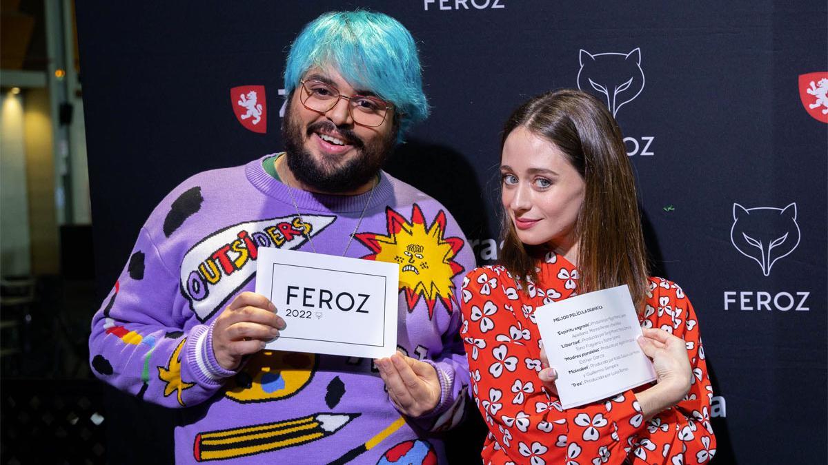 Brays Efe y Elena Rivera, en la lectura de los nominados a los Premios Feroz 2022