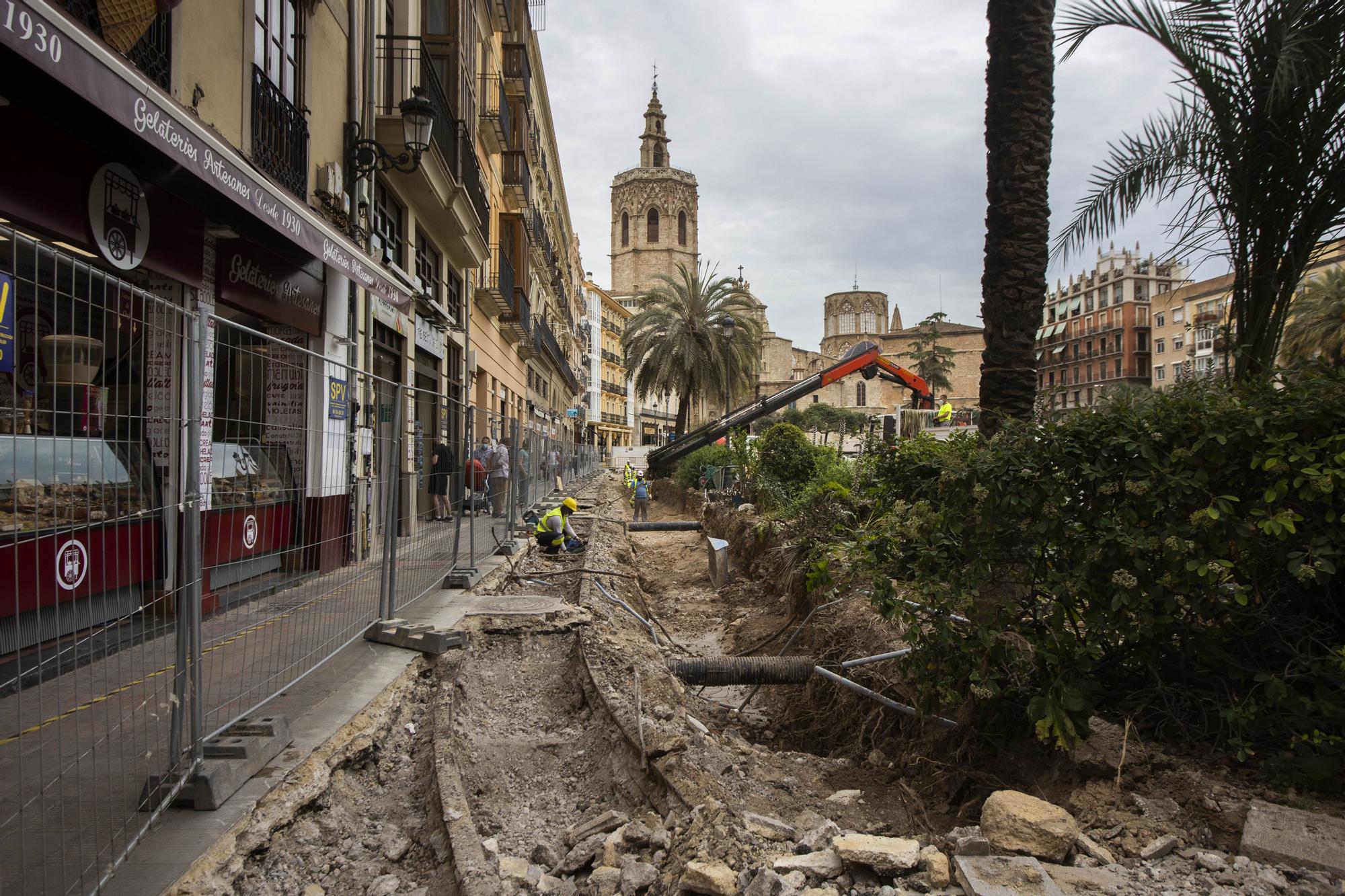 Las obras de la Reina sacan a la luz una posible cuarta muralla de València