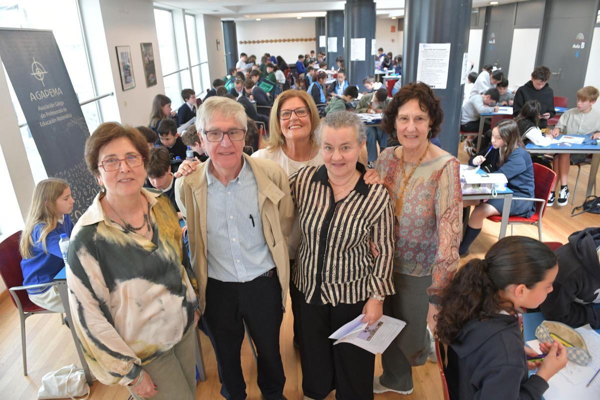 Isabel Miguélez, Santiago Lapizarte, Alicia Vázquez, Marisol Pérez Miti peñamaría, organizadores del Rebumbio Matemático