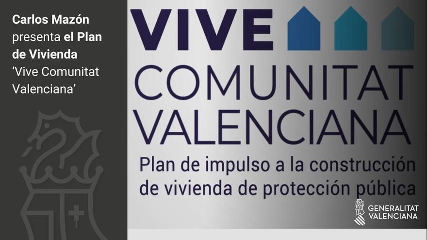 Mazón presenta el plan del Consell para construir 10.000 nuevas viviendas