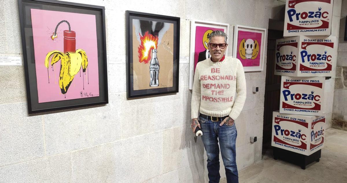 Billy King, ayer en la exposición de su obra en la Capela do Hospital.. | FDV