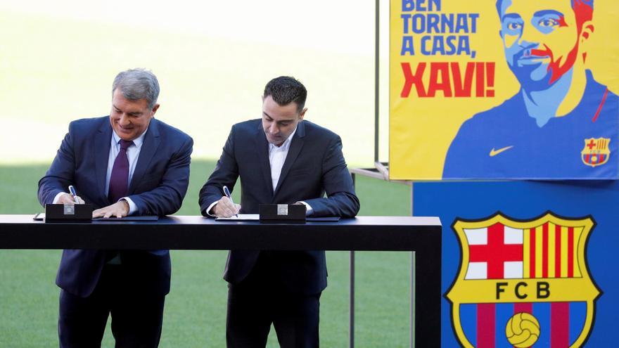 Presentación de Xavi como nuevo entrenador del FC Barcelona