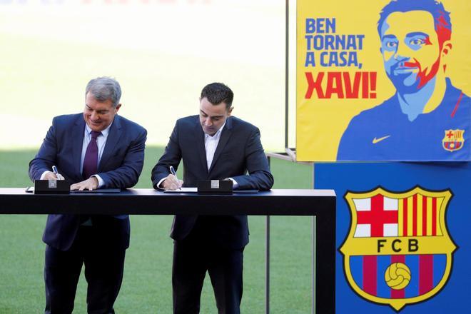 Presentación de Xavi como nuevo entrenador del FC Barcelona