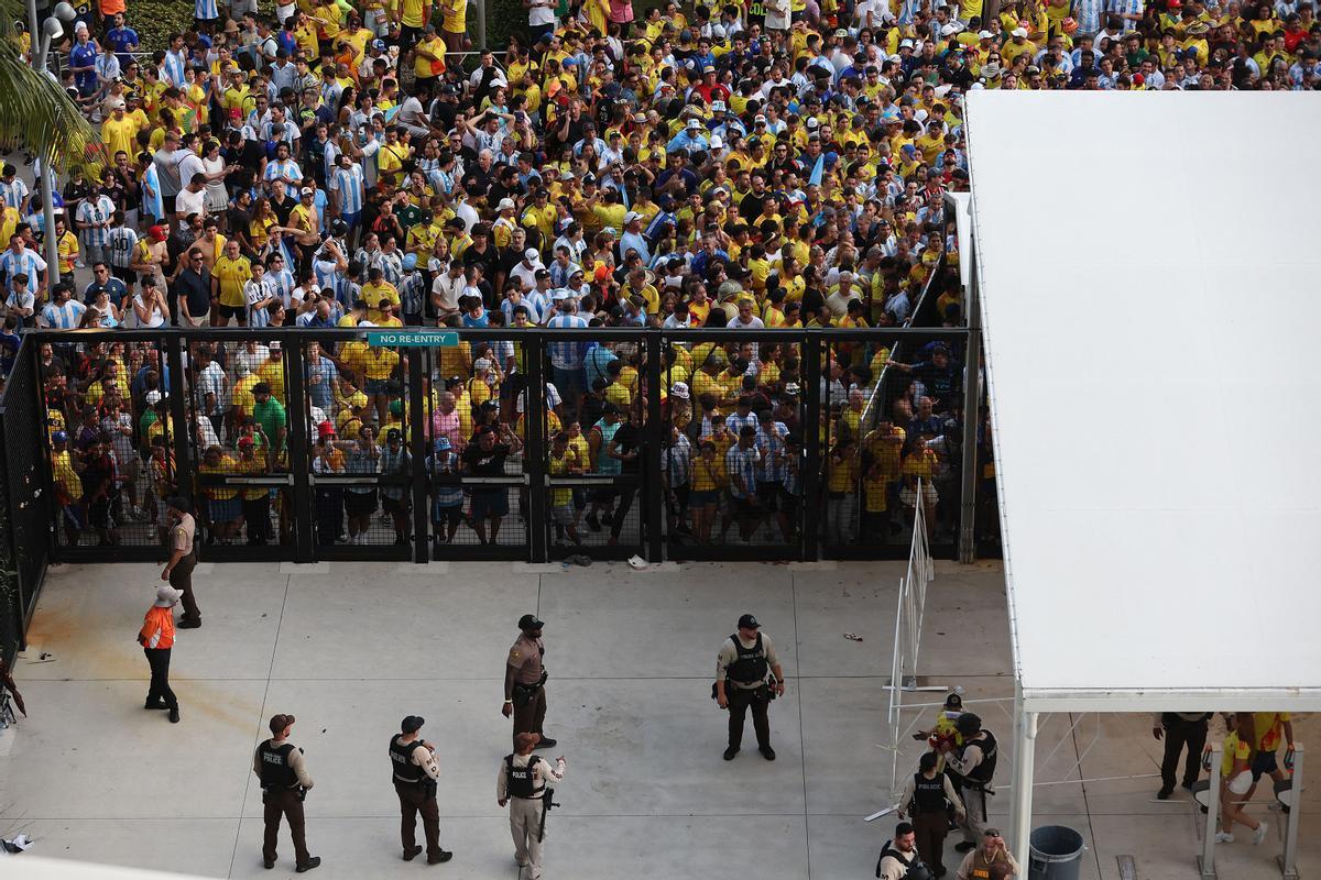 Los incidentes en el estadio de la final de la Copa América