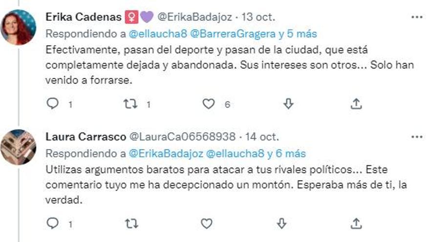 A través de la cuenta de Laura Carrasco criticaba a políticos como a Cadenas.