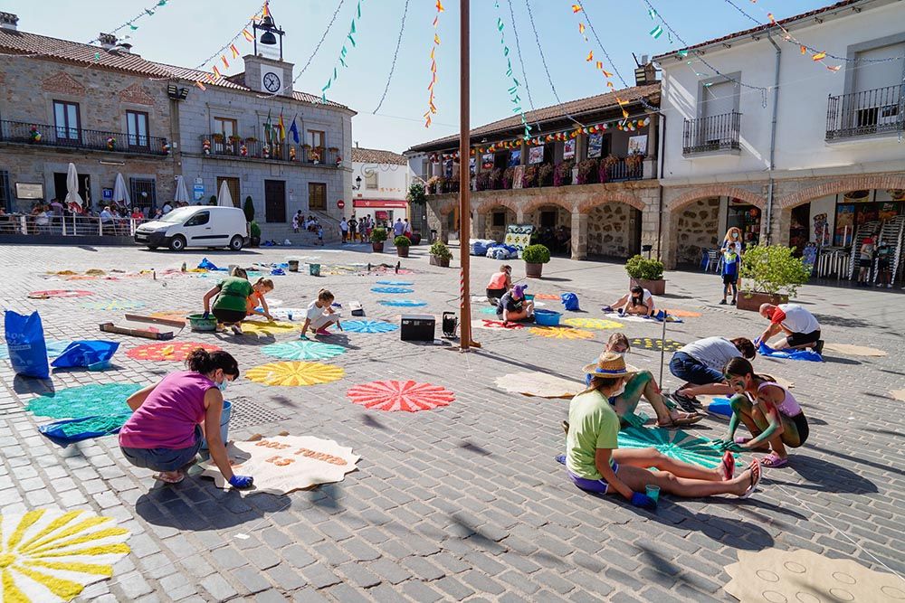 Alfombras para San Roque en Dos Torres