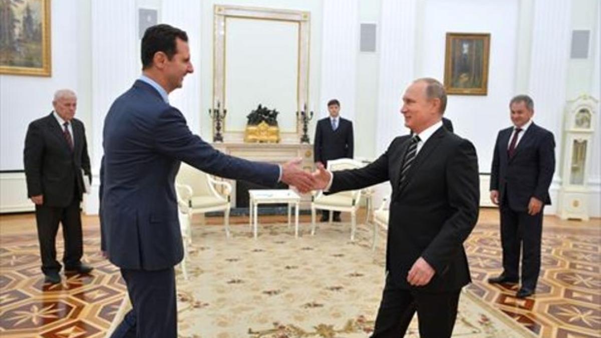 Asad y Putin, en su reunión de octubre en el Kremlin.