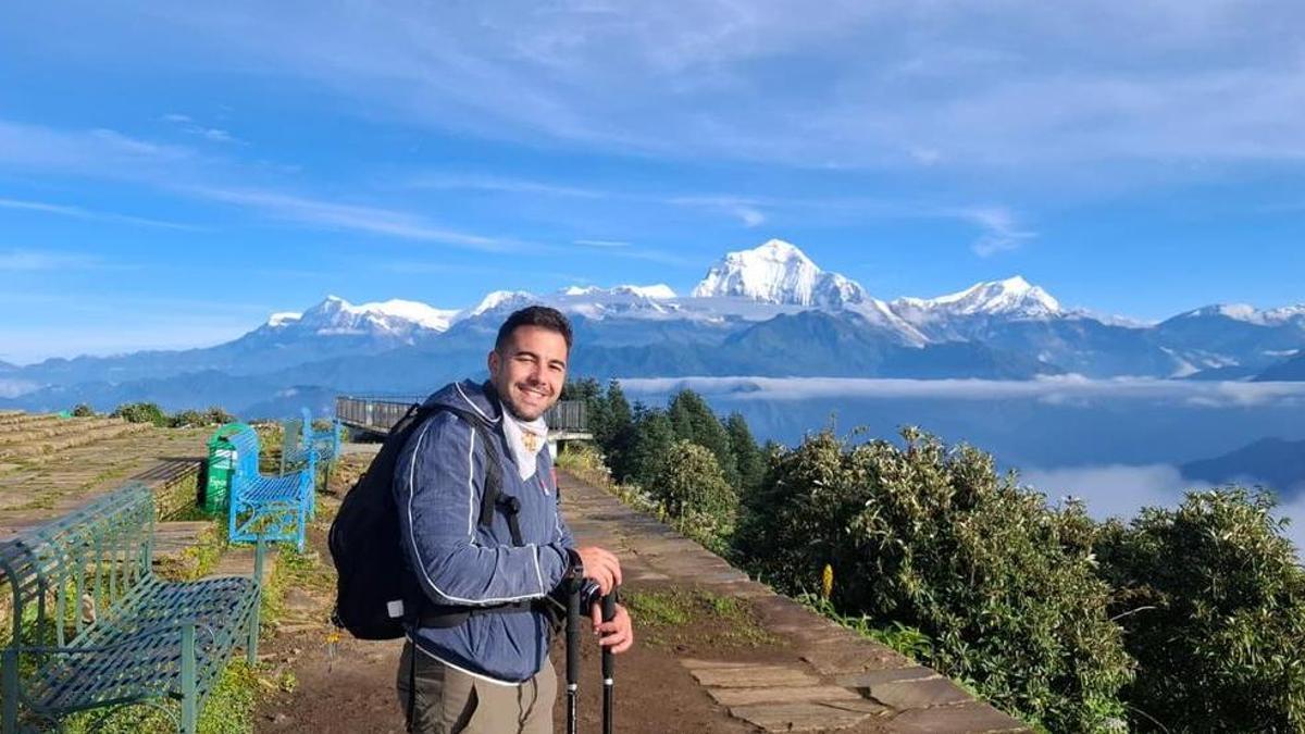 Rafael Fuentes, en una imagen de esta semana en Nepal.