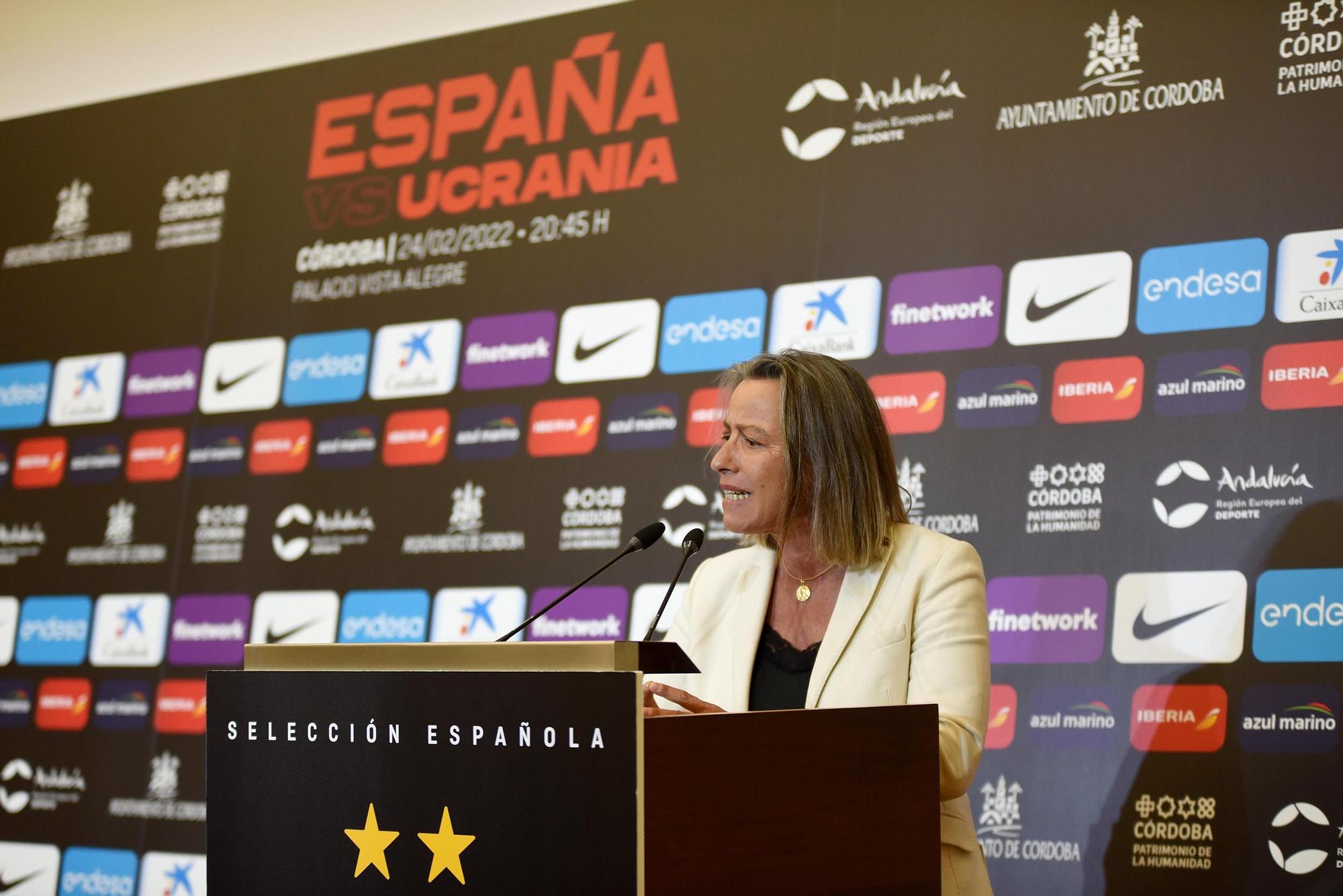 Presentación del partido España-Ucrania de baloncesto